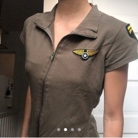army badge zip-up top - Picture 2 of 4